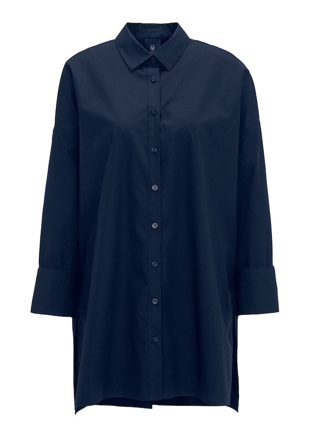 Solid Knop Blouse Shirt